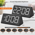 DreamSky Wooden Digital Alarm Clock for Bedrooms